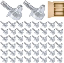 50pcs Shelf Pegs Compatible with IKEA Billy Bookcase (Part 131372), Silver 
