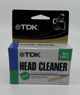 VCL-11 TDK Head Cleaner for VHS-C & S-VHS-C - Dry Type - New Sealed