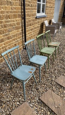 Set of 4 Vintage 1960s Ercol 391 Dining Chairs - painted but solid no ...