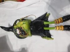 Vintage Witch Squishy Rubber Latex Paper Magic Group Creepy 22" Halloween 2001