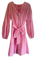 SALE! Lilly Pulitzer NWT. Sz 10 Carla Long Sleeve Striped Dress Pink,