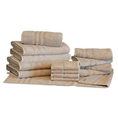  Luxury Turkish 14pc Deluxe Bath Bundle Body 14 Piece Deluxe Bundle Light Taupe