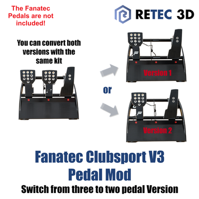 Mod fr Fanatec Clubsport V3 Pedale zum Umbau auf zwei Pedale | eBay.de