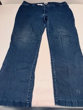 St Johns Bay Jeans Womens 22W Blue Straight Leg High Rise Medium Wash Denim
