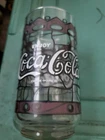 Vintage Coca-Cola Tiffany Style Stained Drinking Glass, Red Leaf & Flower