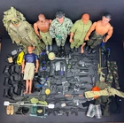 GI JOE 1996 Pawtucket Military Lot of 6 - 12" Figures, Clothes, Guns Accessories