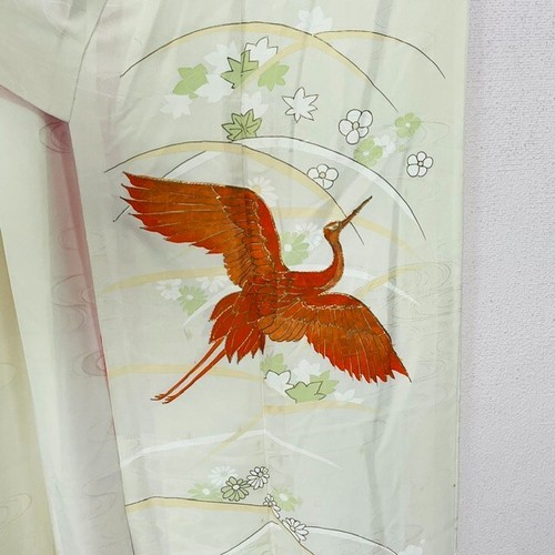 Vintage Kimono Yukata Women's Crane White Elegant Glamorous Elegance Pretty0616 - Picture 15 of 22