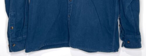 Cabela's Flannel Shirt Shacket Men M Blue Long Sleeve Heavy Outdoors - Picture 3 of 7