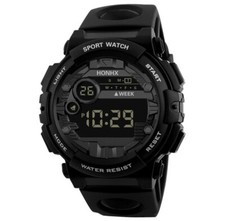 Mens Watches Black Military Style Army Walking Sport Digital Watch Waterproof UK