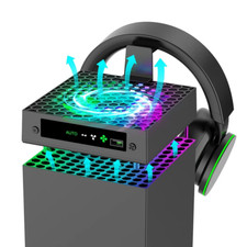 Xbox Series X RGB Cooling Fan With 3 Level Speed Adjustment And Headset Holder