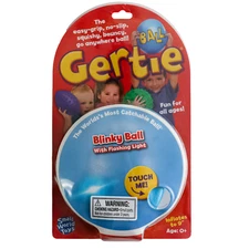 Gertie Blinky Ball – Small World Toys – Blue Light-Up Easy Grip Squishy Ball NEW