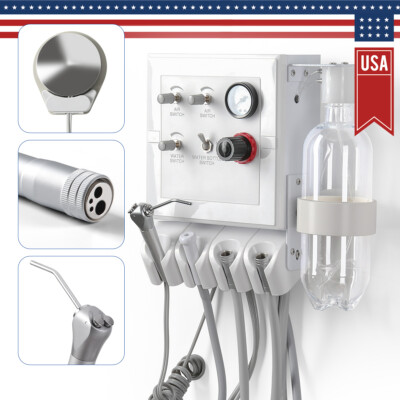 Dental Portable Turbine Unit 3 Way Syringe Work with Air Compressor 4/2Hole Tube