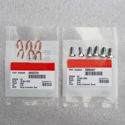 Return Line Banjo Bolt Set with Seal for Cummins Dodge 89-98 6BT 12V 3.9 5.9