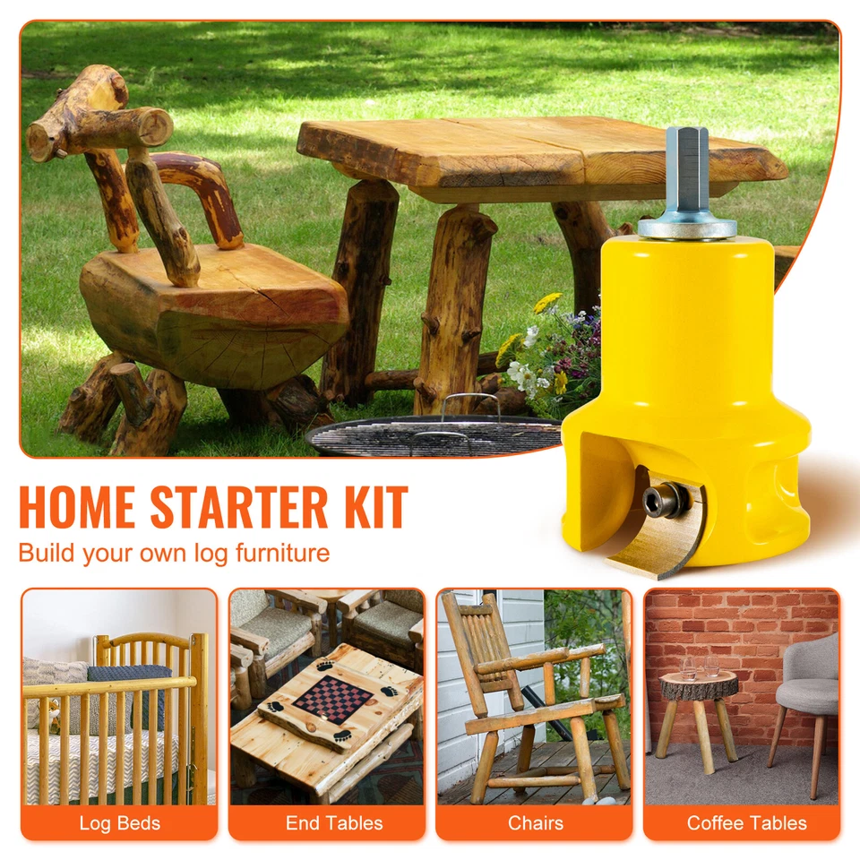 Tenon Cutter Log Furniture Kit 1.5"/38mm w/4 Blades Commercial Woodworking - Image 2 of 4