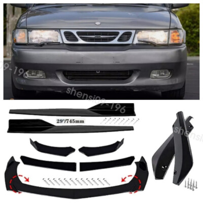 For 2001 Saab 9-3 Viggen Front Bumper Lip Splitter Spoiler + 29'' Side Skirts US