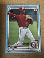 2020 Bowman Draft Sky Blue #BD-48 Sammy Infante 1st Bowman /499 Nationals
