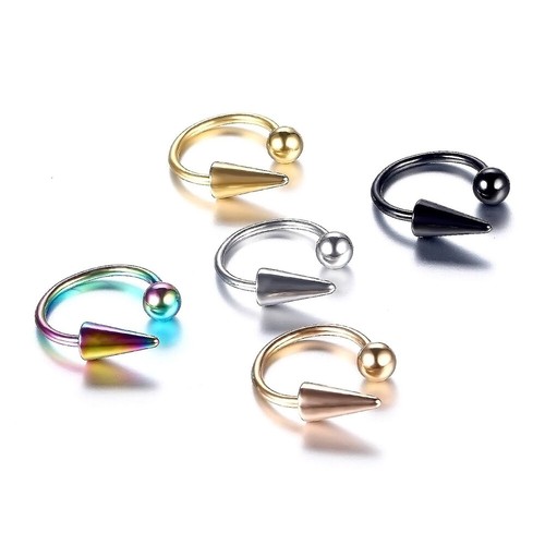 Stainless Steel Piercing Lip Daith Studs Statement Gothic Nose Piercing Rin ❥ - Picture 7 of 21