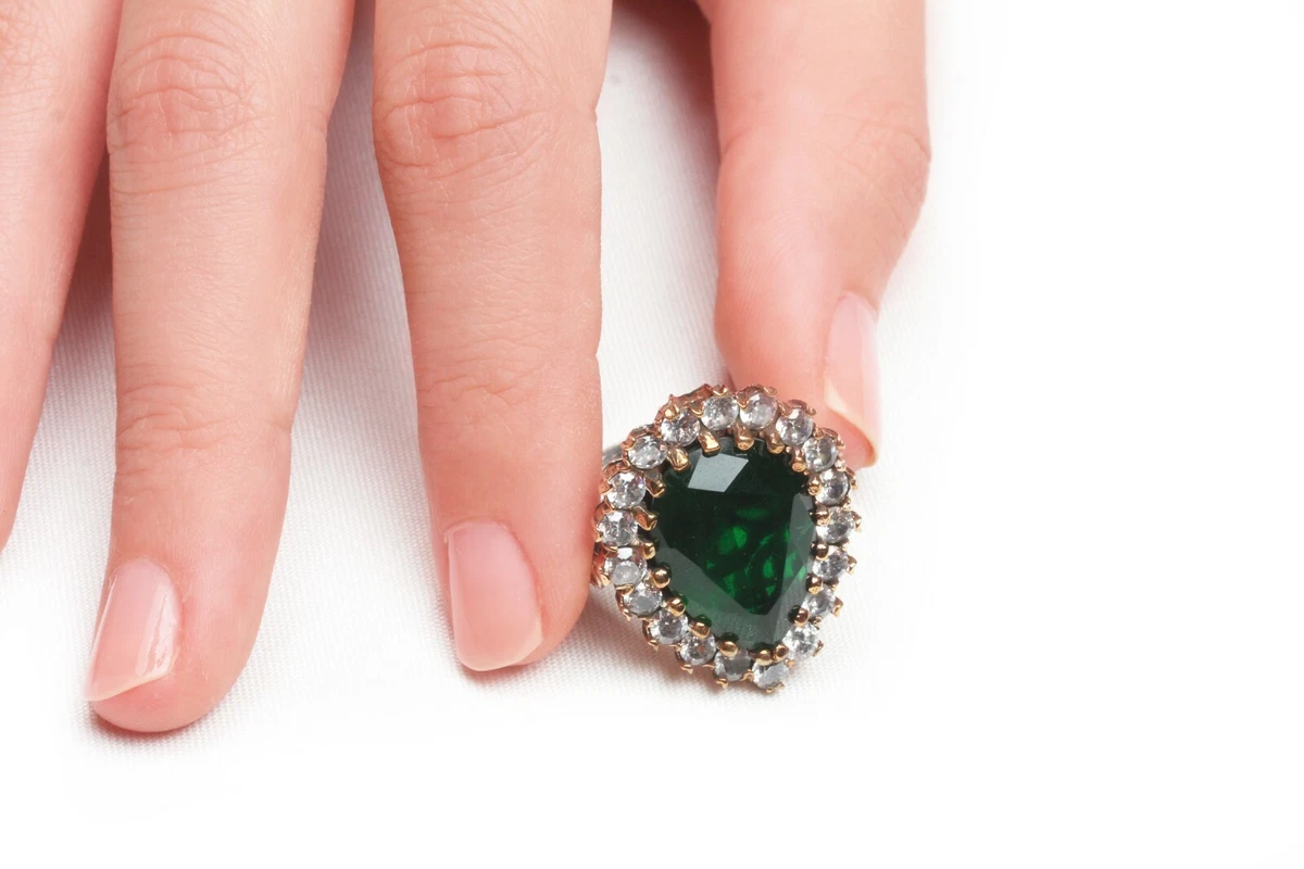 Hurrem Sultan Style Ottoman Ring 925K Sterling Silver Turkish Jewelry Gift