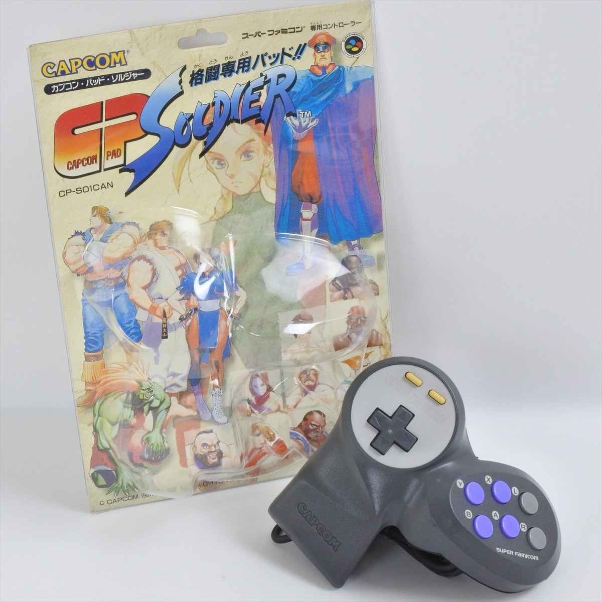 原田企画 SOCCER （サッカー）COMBAT（コンバット）GAME＆TIME CAPCOM PAD SOLDIER Controller Boxed Control Pad Super Famicom