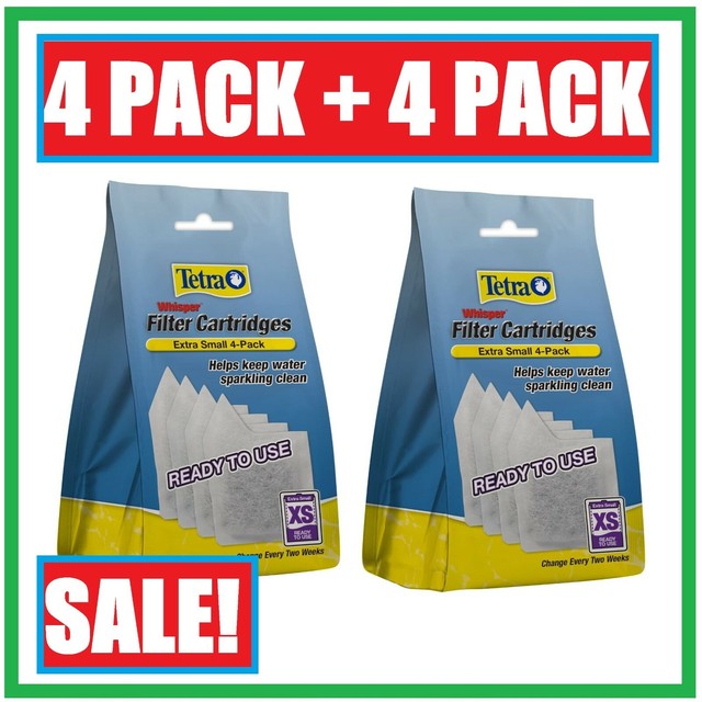 8 PACK Tetra Whisper Filter Cartridges XS Extra Small Tetra AQ Keeps