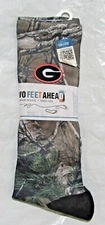 NCAA Georgia Bulldogs Logo on Realtree Knee High Socks Shoe 9-12Two Feet Ahead