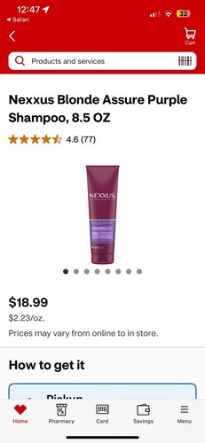 NEXXUS BLONDE ASSURE Color Toning Purple Shampoo - 8.5 fl. oz. - Picture 3 of 9