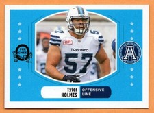 Tyler Holmes 2017 Upper Deck retro CFL card Toronto Argonauts  Tulsa Hurricanes