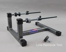 Super Spooler Line Holder/Winder Silver/Black Texture Finish for holding line