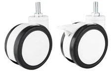 4 Count Medical Cart Caster Wheels Silent Rubber Wheels Various Sizes