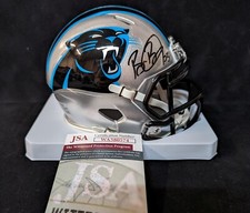 CAROLINA PANTHERS BRIAN BURNS SIGNED  SPEED MINI HELMET JSA COA