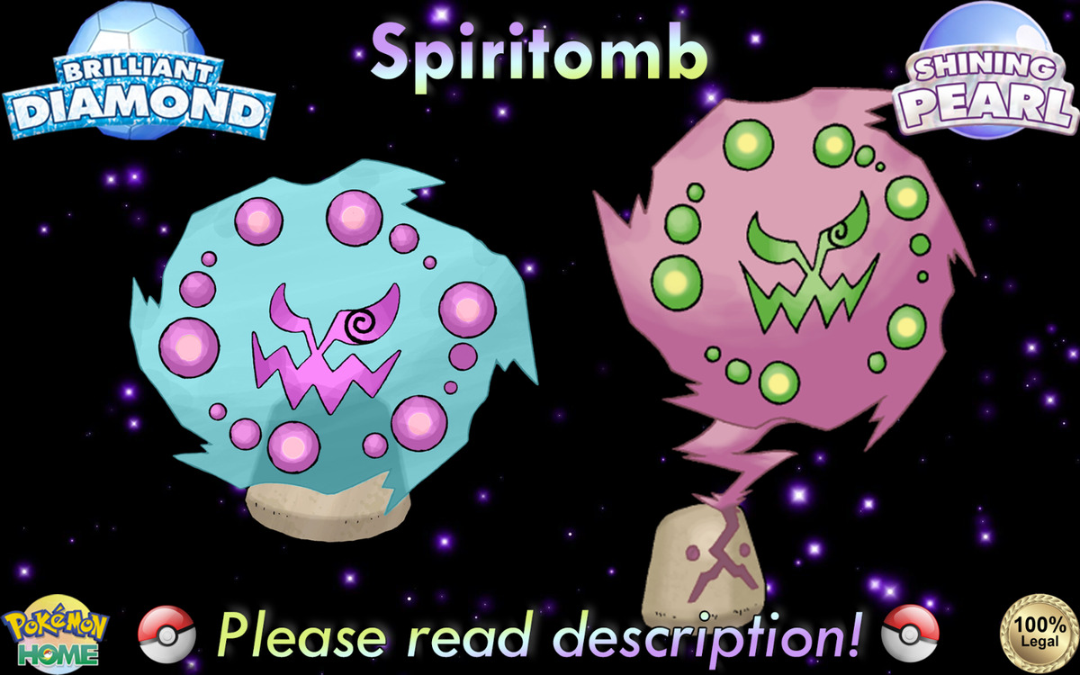 🌟Spiritomb Shiny &Non Shiny Pokemon Brilliant Diamond & Shining Pearl🌟