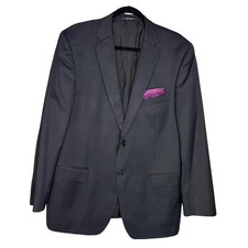 Z Zegna City Wool Blazer Black Natural Comfort City Fit Mens Size 42