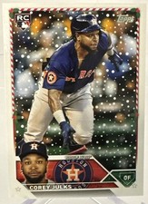 2023 TOPPS HOLIDAY #H137 COREY JULKS RC ROOKIE HOUSTON ASTROS MLB Baseball Card. rookie card picture