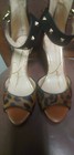 Jessica Simpson Black/Leopard Mindie Heels size 91/2M