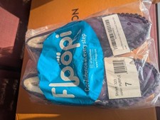 Floopi Women's Slip-On Slippers Purple Faux Suede Faux Fur Lined US 7