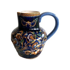 Broc , pichet, GIEN France faïence décor renaissance vintage lot N