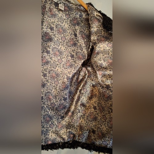 Chelsea & Violet Black Gold Playing With Fire Fuzzy Sweater Bolero Jacket XS - Picture 9 of 10