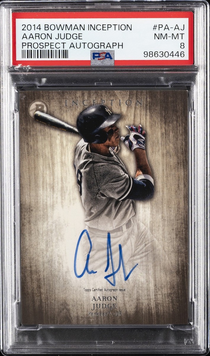 2014 BOWMAN INCEPTION PRSPCT AUTO #PA-AJ AARON JUDGE PSA 8