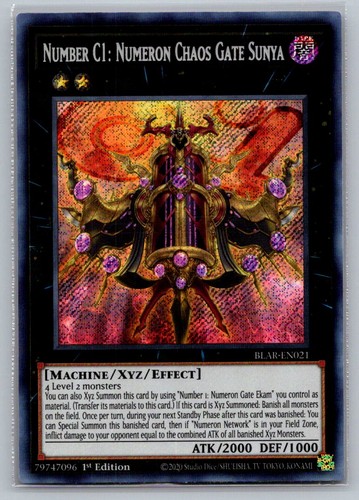 Number C1: Numeron Chaos Gate Sunya BLAR-EN021 YuGiOh Battles of Legend: Armageddon card