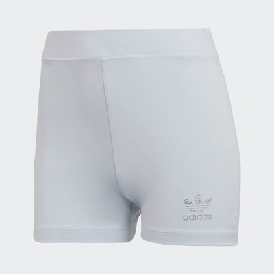 ADIDAS Women s 2000 LUXE Rhinestone SHORTS in Halo Blue, XL, Bling, Embellished