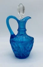 Must GO! Antique Blue EAPG Glass Cruet