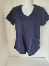 Scrub Top By Adar Size XS Blue