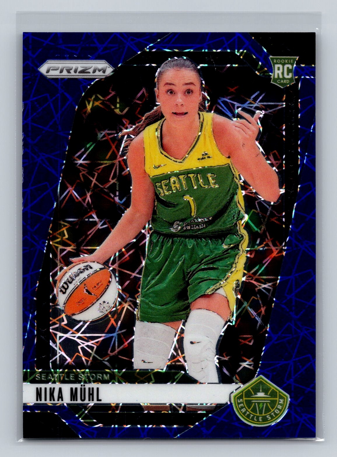 2024 Panini Prizm WNBA #75 Nika Muhl Blue Velocity Prizms RC