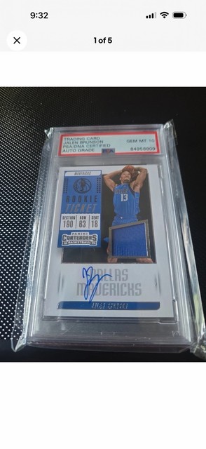 2018Jalen Brunson Rookie Panini Contenders Jersey Patch AutoP SA/DNA Gem Mint 10