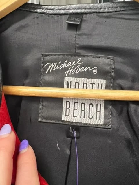 Original Michael Hoban North Beach Leather Biker Jacket  - Image 4 of 4