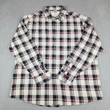 Disney Cakeworthy Shirt Mens 2XL White Gray Plaid Toy Story 4 Long Sleeve