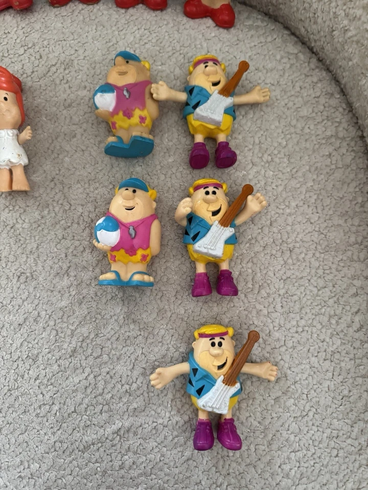 Винтажный 90-х McDonald's Flinstones фрукты галечные фигурки лот из 15 - Изображение 3 из 4
