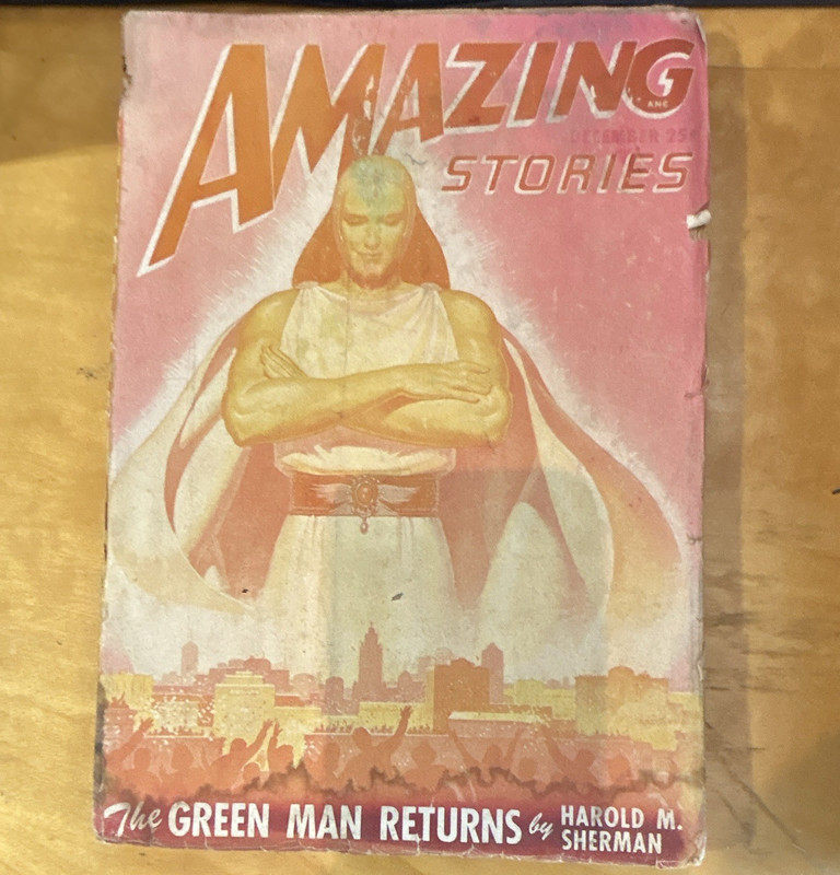 Amazing Stories Magazine December 1940 Sci-Fi "The Green Man Returns" Illus