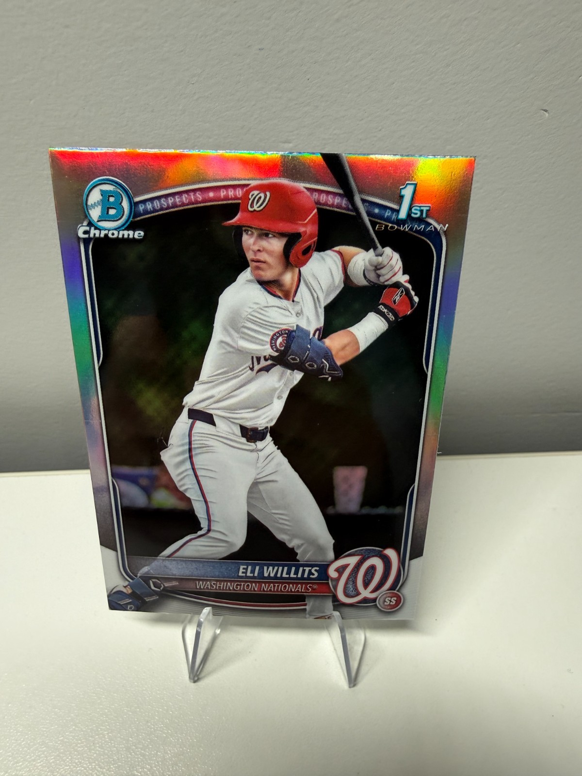 Eli Willits 2025 Bowman Draft Chrome 1st Refractor #BDC-1 Nationals