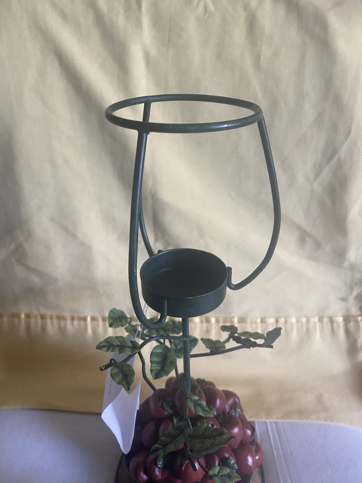 Lámpara de malla metálica votiva manzano interior hogar vintage años 90 núcleo de cabaña Foto 2 de 4